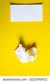 A stack of clean, white dry tissues arranged neatly on a surface. Soft texture and hygienic appearance, ideal for personal care, hygiene, or household use. Minimalist background emphasizes cleanlines