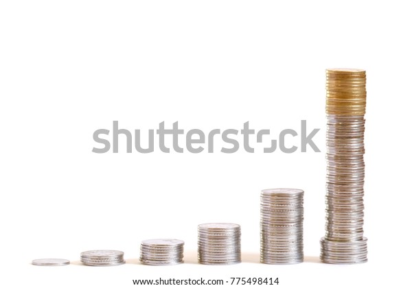 Stack Coins Growing Bar Graph Stock Photo 775498414 | Shutterstock
