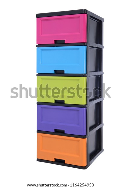 Stack Colorful Plastic Storage Drawer Home Stock Photo Edit Now