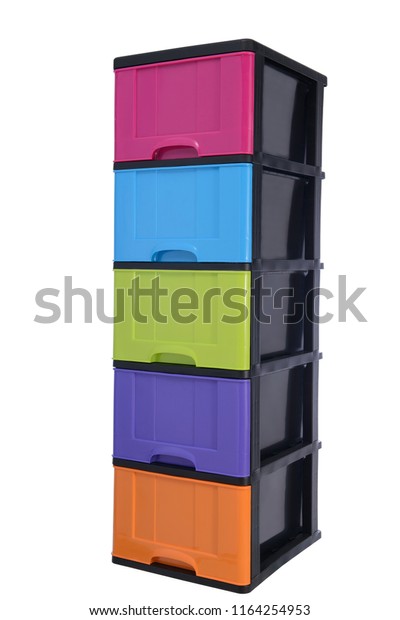 Stack Colorful Plastic Storage Drawer Home Stock Photo Edit Now