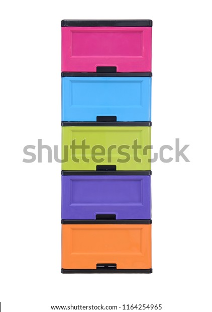 Stack Colorful Plastic Storage Drawer Home Stock Photo Edit Now