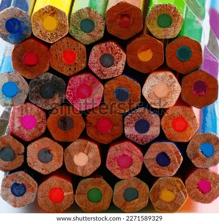Stack of colour pensils , crayon , concept  back to school.