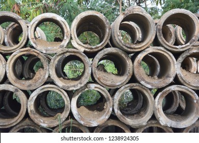 Stack Concrete Drainage Pipes Wells Water Stock Photo 1238924305 ...