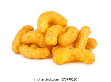 stack of crunchy peanut puffs