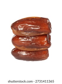 stack of dates palm fruit isolated
