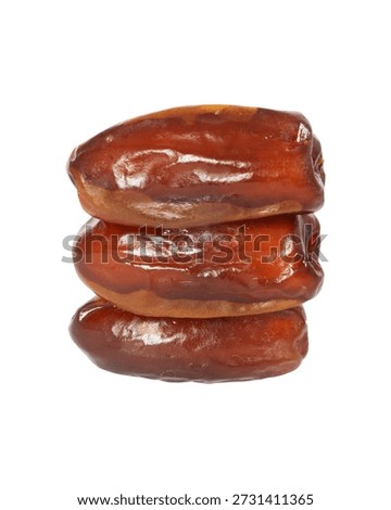 stack of dates palm fruit isolated