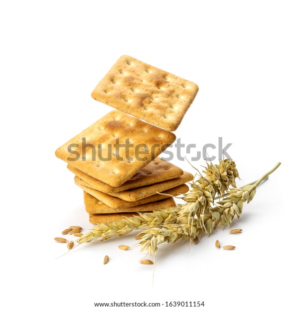 Stack Delicious Bran Crackers Levitate On Stock Photo (Edit Now) 1639011154