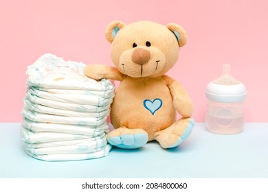 Stack Diapers Cute Teddy Bear Toy Stock Photo 2084800060 | Shutterstock