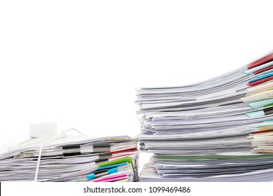 Stack Documents Isolated On White Background Stock Photo 1099469486 ...