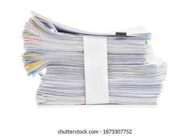 Stack Documents Isolated On White Background Stock Photo 1873307752 ...