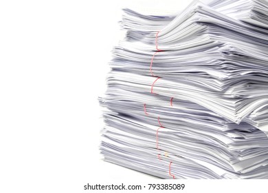 Stack of Documents isolated on white background - Shutterstock ID 793385089