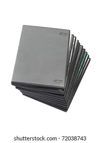 Stack of dvd isolated on white background