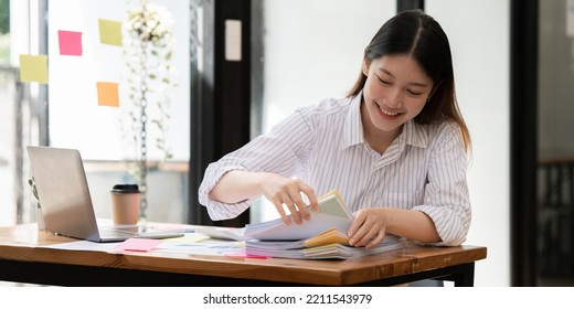 Stack of financial report paper documents for business desk, Business papers for Annual Reports files