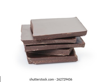 stack of fine dark chocolate