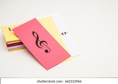 A Stack Of Flash Cards For Learning Music Theory