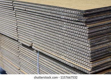 Stack Of Flattened Cardboard Box