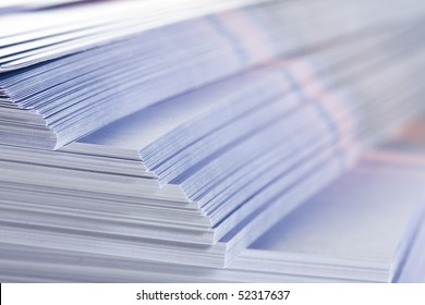 Stack Of Flyers, Selective Focus