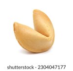 Stack fortune cookies isolated on white