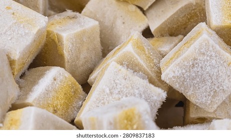 Stack of Frozen Turkish Delight Cubes