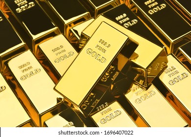 Stack Of Gold Bars, Financial Concepts