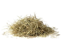 A Stack Of Hay On A White Background.