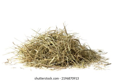 A stack of hay on a white background.
