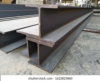 Stack Of​ H-beam Steel For​ Construction Supplies​