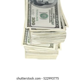 Stack Hundred Dollar Bills Stock Photo (Edit Now) 522993775