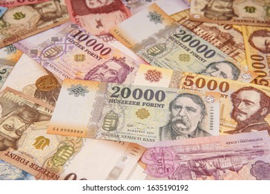 
Stack Of Hungarian Money (forints) 20000 Forint Banknotes