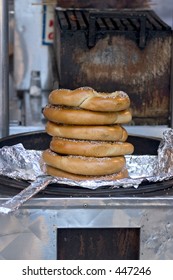 stack of jumbo pretzels