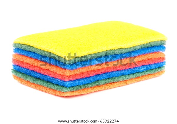 white kitchen sponges