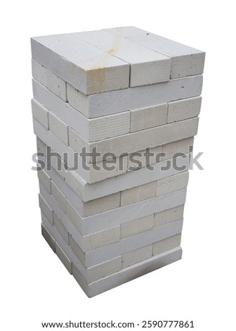 Stack of large White Brick For building Construction