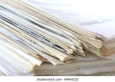 A Stack Of Loose Paper