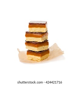 Stack  Of Luxury Millionaires Shortbread Isolated 