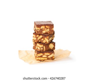 Stack  Of Luxury Millionaires Shortbread Isolated 