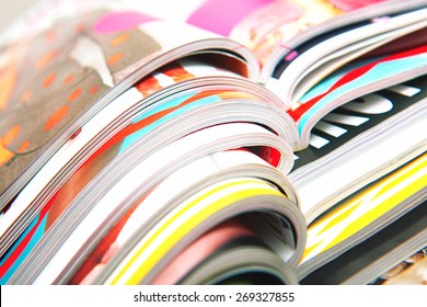 Stack of magazines - Shutterstock ID 269327855