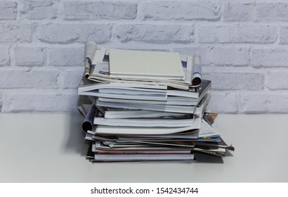 Stack magazines on the table