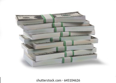 Stack Of Money Isolated On White