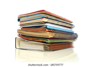 Stack of multicolored office files