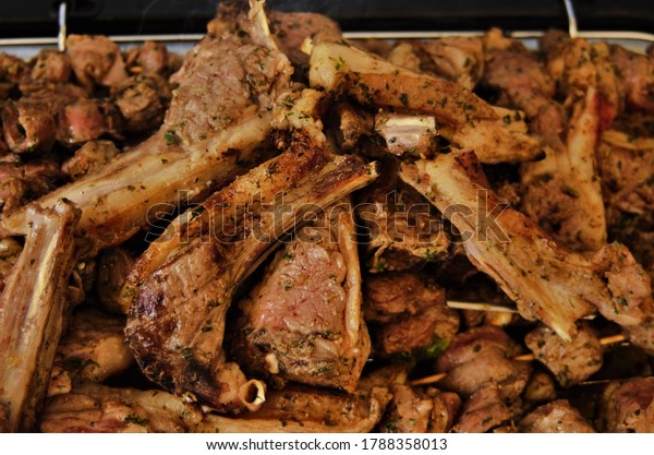 Stack Mutton Chops On Barbecue Grill Stock Photo 1788358013 | Shutterstock
