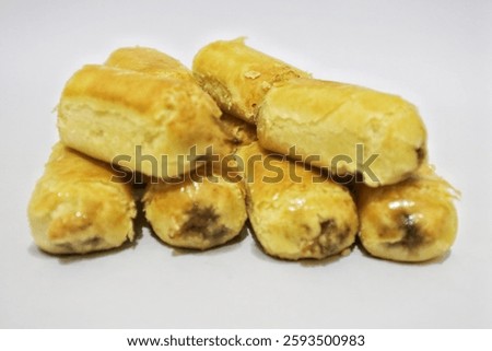 A stack of nastar cookies is a typical dish for Eid al-Fitr