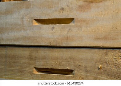 Stack of the new beehives for background