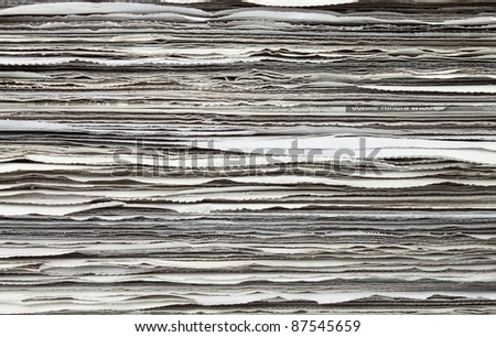 Stack of newspaper for background