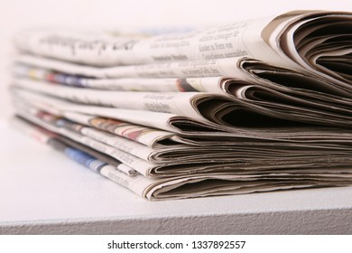 stack of newspapers