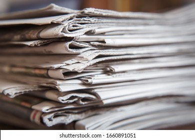 Stack of Newspapers, Journalism concept