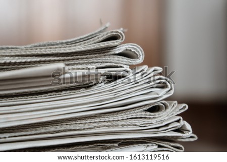 Stack of Newspapers, Journalism concept