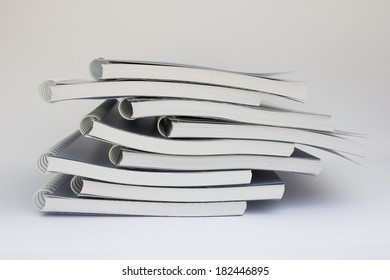 Stack of notebook with white background
