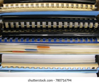 Stack Of Notebooks With Comb Binding