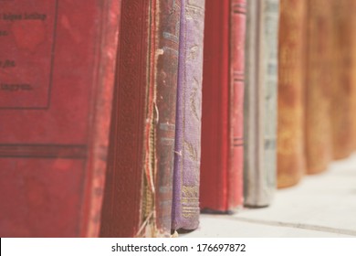 stack of old books