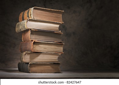 A Stack Of Old Books.